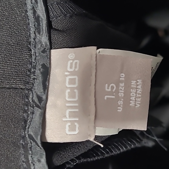Chicos sz 1.5 black ankle pants sz 10 WP196 - Picture 5 of 5